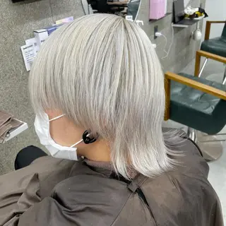 ショート カラー メンズ Lull1人美容室 バレイヤージュのヘアスタイル