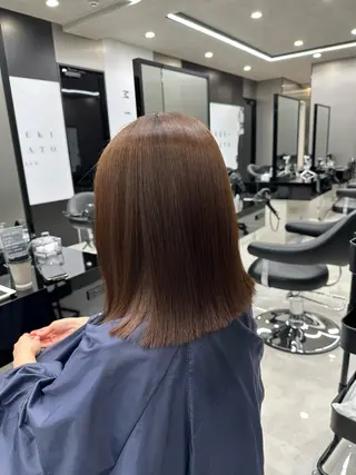 セミロング パーマ ✨【髪質改善/縮毛 矯正】✨ゆうほのヘアスタイル