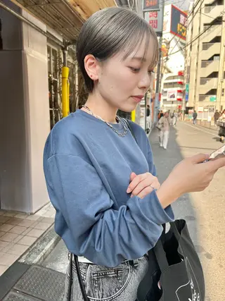 ショート カラー 🌿ショート🌿 パーマ🌿淳平のヘアスタイル