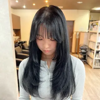 ロング SHUN/韓国/ レイヤー/透明感🖤のヘアスタイル