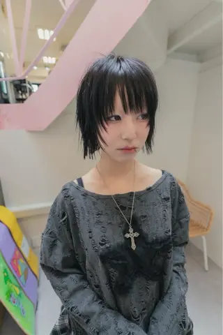 ショート kyon.hair 韓国カットカラーのヘアスタイル