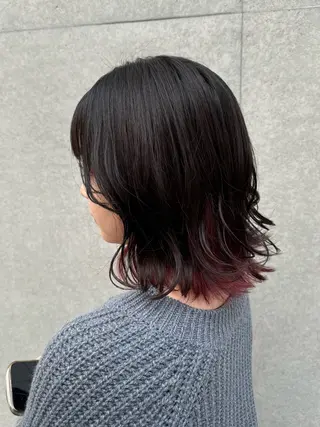 ミディアム カラー 🪞きら艶ロング カラー🩶 azuのヘアスタイル