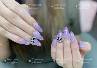 ネイル リボン、ガーリー パーツ放題専門店のネイルデザイン