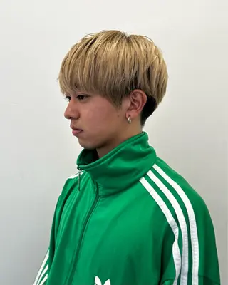ショート カラー メンズ 名古屋栄/ブリーチ/ ボブ🧃木下桃嘉のヘアスタイル