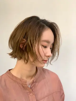 ショート カラー 朝がラクになるパーマ トウバルタイキのヘアスタイル