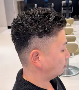 ショート パーマ メンズ EARTH勝田台 吉永嵐のヘアスタイル