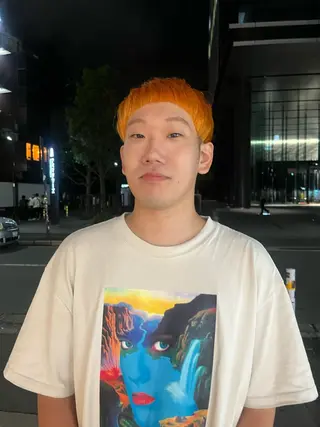ショート カラー メンズ 柔らかい艶暖色 レイヤー🫧姫汝のヘアスタイル