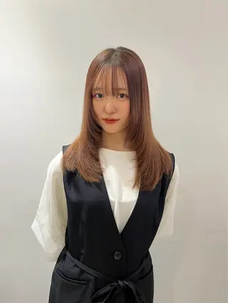 セミロング 韓国風ヘア さらのヘアスタイル