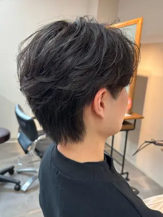 パーマ メンズ 保立/フェザーパーマ /メンズカット千葉のヘアスタイル