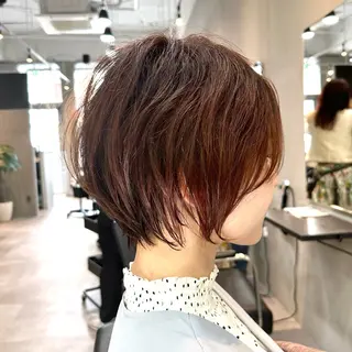 ショート ツヤ髪レイヤー/ 顔まわり/kokiのヘアスタイル