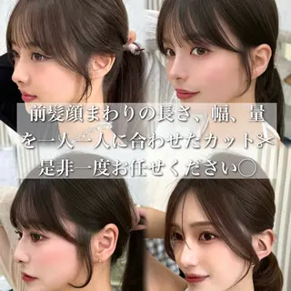 セミロング カラー 似合わせレイヤー/ 透明感カラーのヘアスタイル
