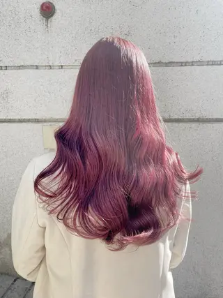 ロング カラー 暖色カラー🍒 ケアブリーチ/akiのヘアスタイル