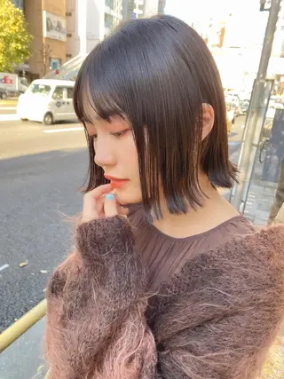 ミディアム カラー ヘアアレンジ litmus hair salon二子玉川所属・ボブ/ショート 秋本凌汰のヘアスタイル