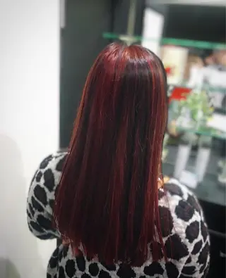 ロング カラー パーマ ヘアアレンジ ジユン 지윤のヘアスタイル