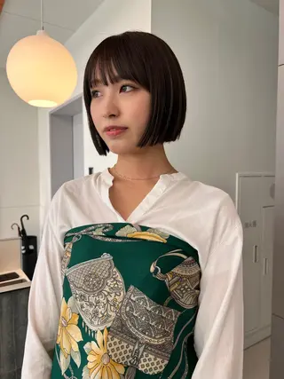 カラー 顔まわりカット/透け カラー/Memi🎀のヘアスタイル