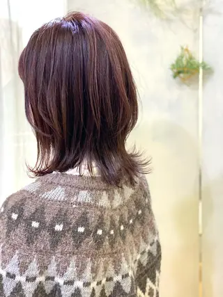 ミディアム カラー 当日予約🆗ショート /ハイライト/松本のヘアスタイル