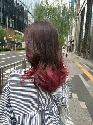 ミディアム カラー 韓国っぽ透け感カラー マンツーマン🫧なおのヘアスタイル