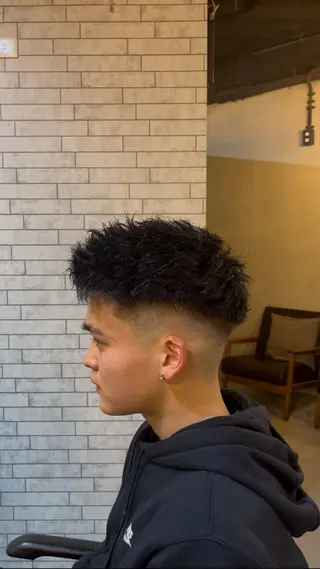 ショート パーマ メンズ 海外風メンズ🇺🇸 💈N.Yuto💈のヘアスタイル