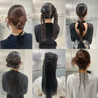 ヘアアレンジ ヘアセット🎀耳つぼ 👂💎MONAMIのヘアスタイル