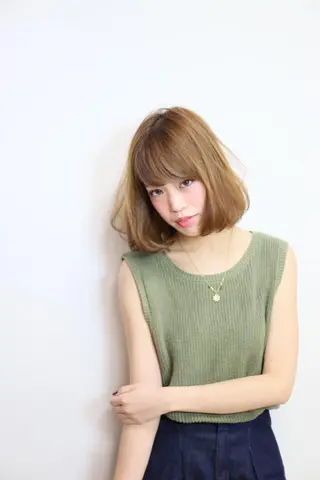 ミディアム パーマ/ボブ/ 佐々木翔のヘアスタイル