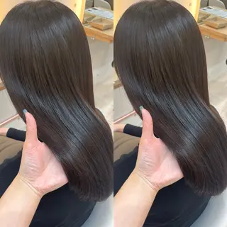 セミロング カラー ブリーチ無しダブル カラー🦕まどかのヘアスタイル