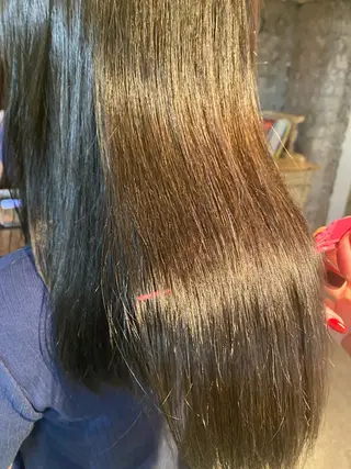 セミロング カラー お任せヘア☘️☘️ 及川渚のヘアスタイル