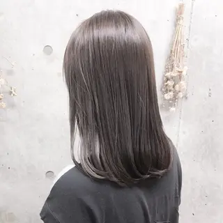 ミディアム カラー 髪質改善、縮毛矯正 店長浅野太郎のヘアスタイル