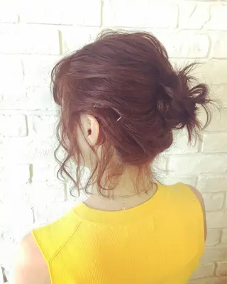 ミディアム ヘアアレンジ 金子 富士のヘアスタイル