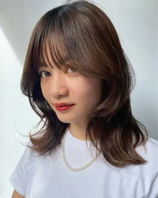 セミロング カラー Pia ツボイ ケイタのヘアスタイル