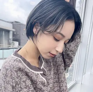 ショート まろみ暖色×ボブ ×chia🕯のヘアスタイル
