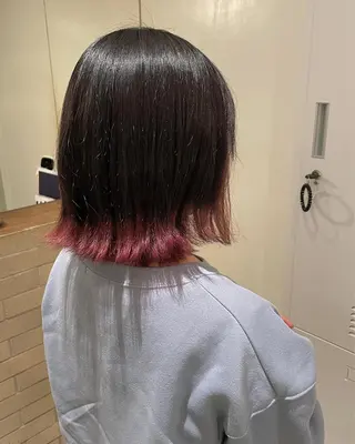 ミディアム カラー 【完全個室】髪質改善 暖色カラー/山崎唯奈のヘアスタイル