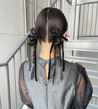 セミロング ヘアアレンジ 【表参道】Ruri デジタルパーマのヘアスタイル