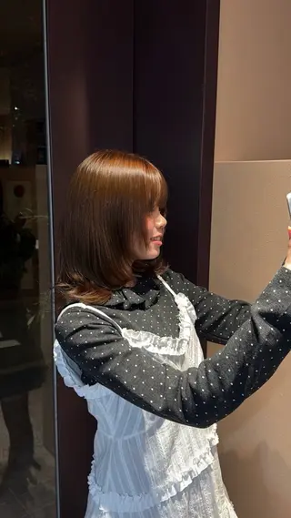 カラー YOKE 桃山台 SAKI♩ ܸのヘアスタイル