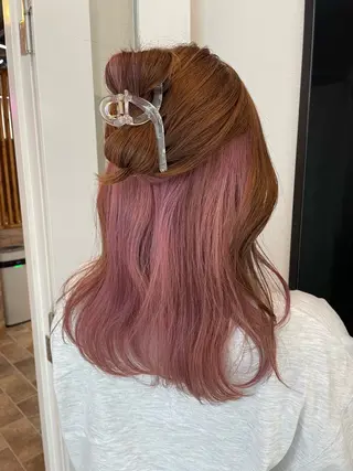 ロング カラー YUI/ ブリーチカラー🌷のヘアスタイル