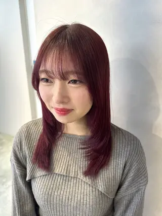 セミロング カラー 透明感カラー✨艶髪 制作🌱山根あゆみのヘアスタイル