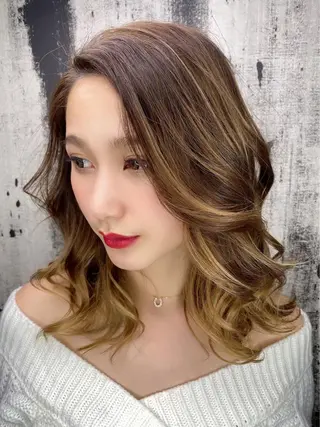 ミディアム カラー ヘアアレンジ くせ毛多毛特化 高橋　淳のヘアスタイル