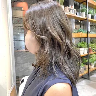 ミディアム カラー パーマ ヘアアレンジ 【ダメージレス施術】 【透明感】北村 拓也のヘアスタイル