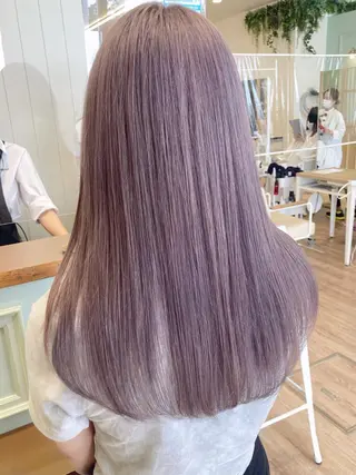 セミロング カラー ケアブリーチ 坪井佑樹のヘアスタイル