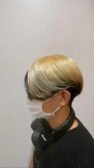 ショート カラー メンズ 湯田 竜也のヘアスタイル