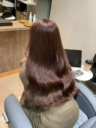 ロング カラー ピンクカラー🎀 米津 美佑のヘアスタイル