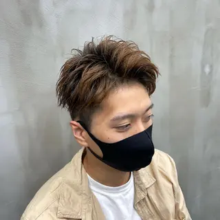 ショート メンズサロン代表 曲がる縮毛矯正のヘアスタイル