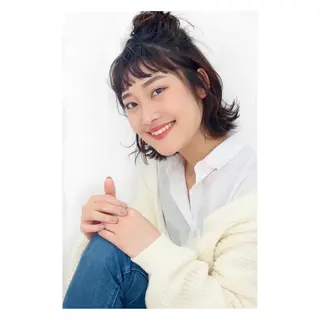 ミディアム ヘアアレンジ 🌻あいり merci.🌻のヘアスタイル