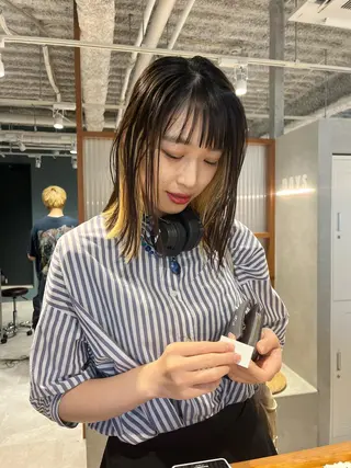 ミディアム カラー 【代表】 辻龍樹のヘアスタイル