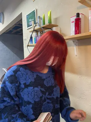 ロング カラー ブリーチムラ修正 /ハイトーン/青砥大のヘアスタイル