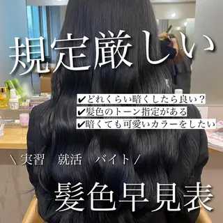 セミロング カラー プル艶職人/ にしものヘアスタイル