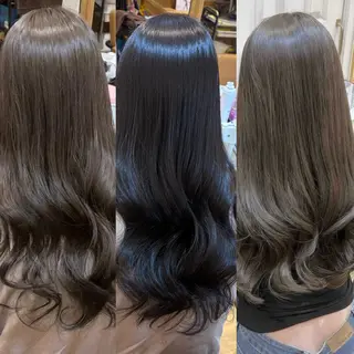 ロング カラー 髪質改善Wカラー ウルトワのアユカのヘアスタイル