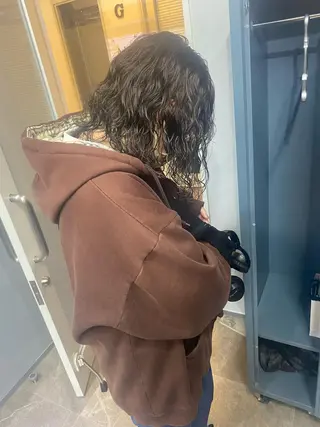 ミディアム パーマ 低ダメージパーマ ケアパーマ/武田明大のヘアスタイル