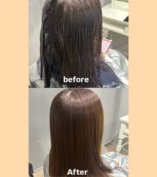 セミロング Maki /透明感カラーのヘアスタイル