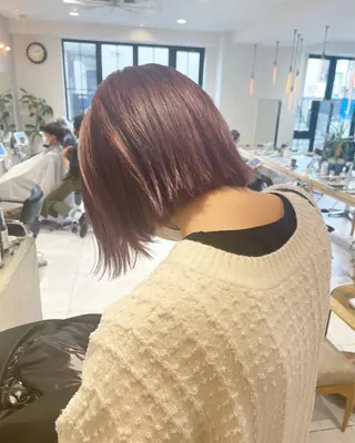 ミディアム カラー ラベンダー/レイヤー スタイル🤎mamiのヘアスタイル