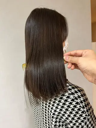 ミディアム 髪質改善 髪質改善カラーのヘアスタイル